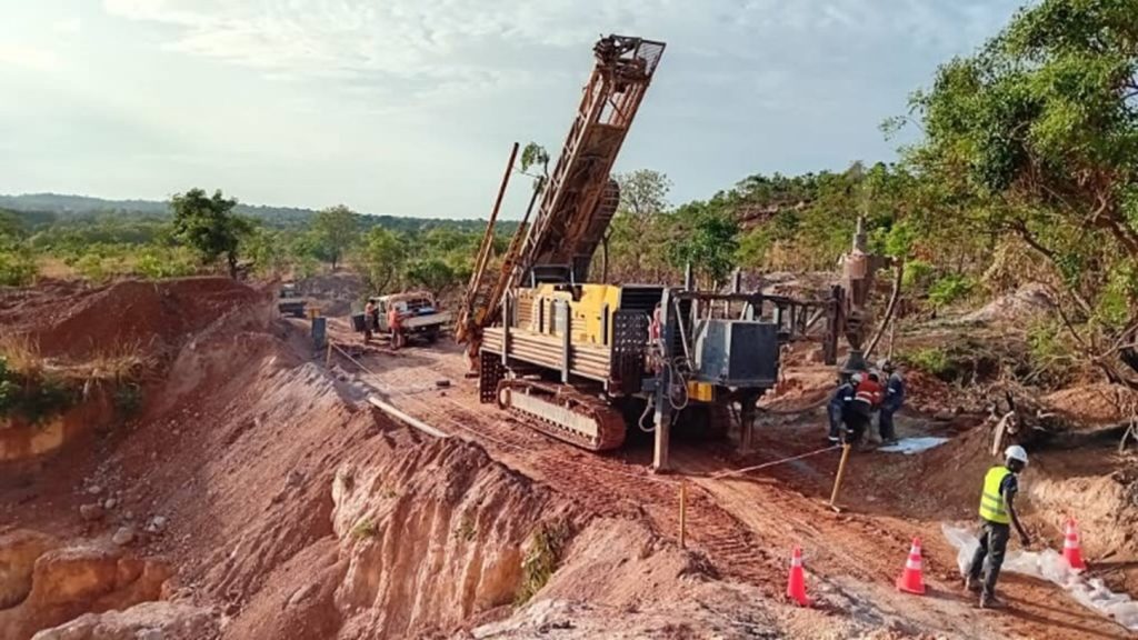 Picture of drilling operations on Seventy Ninth Groups concession site in Guinea 
