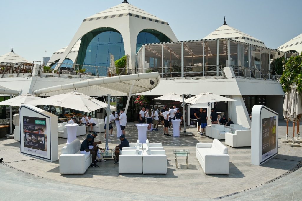 A photograph the bar/event area at the 79th Gold Invitational 2023, Dubai.