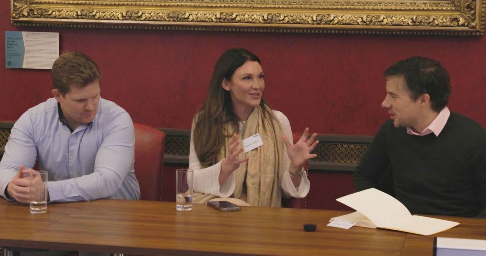 Image of Natalie Bellis in a meeting with the Geological Society