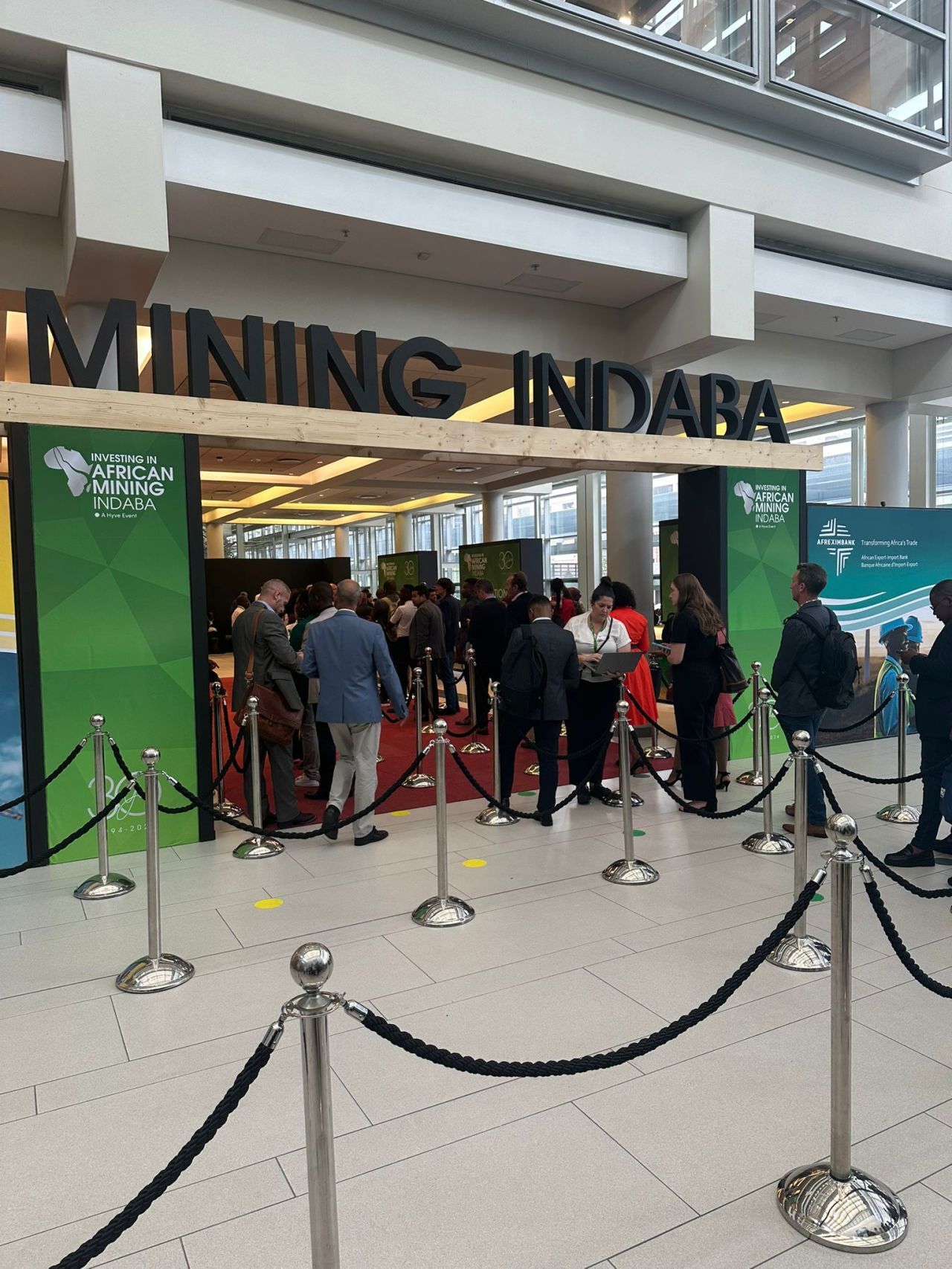 Image of the entrance to the mining indaba event